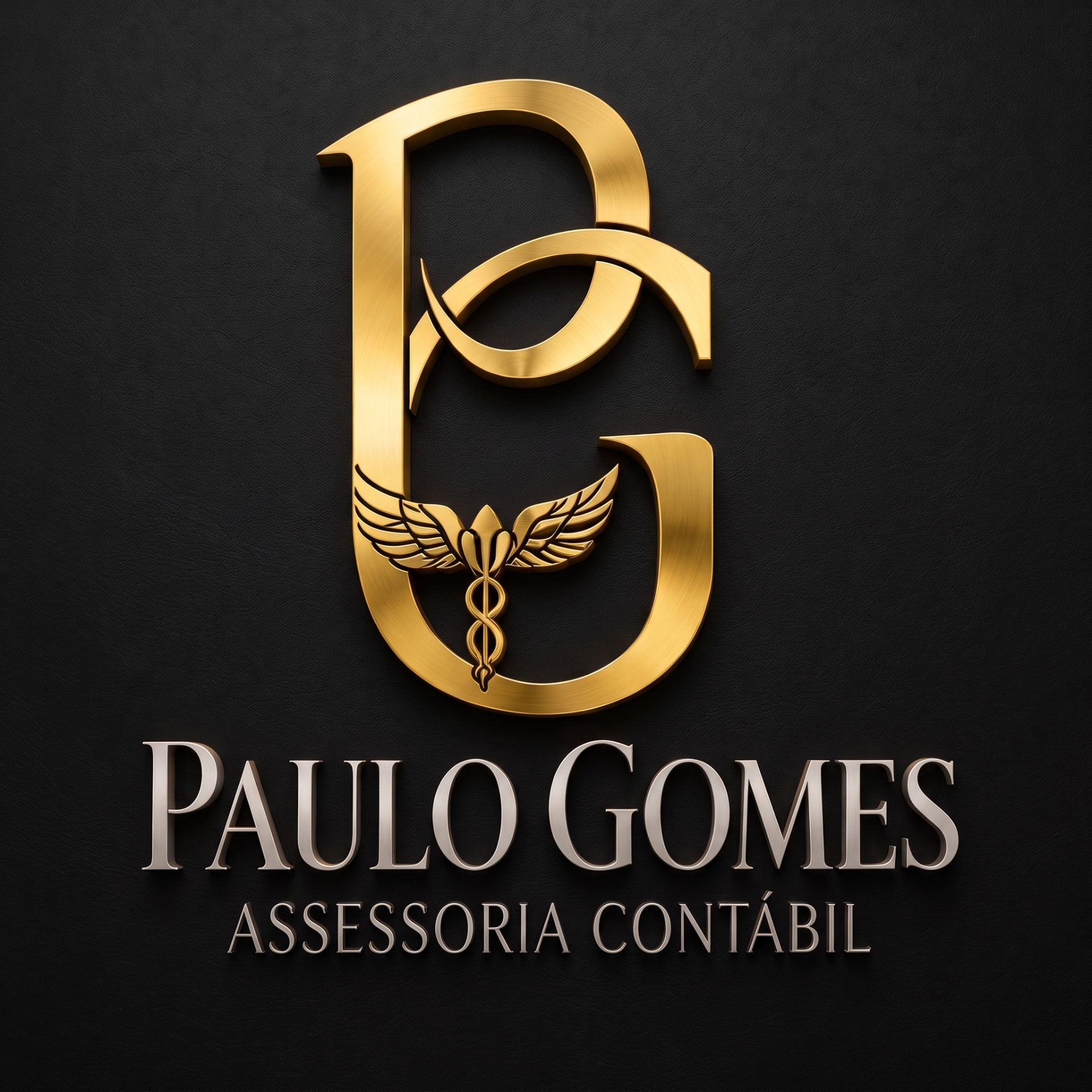 Marca dourada da PG Assessoria Contábil